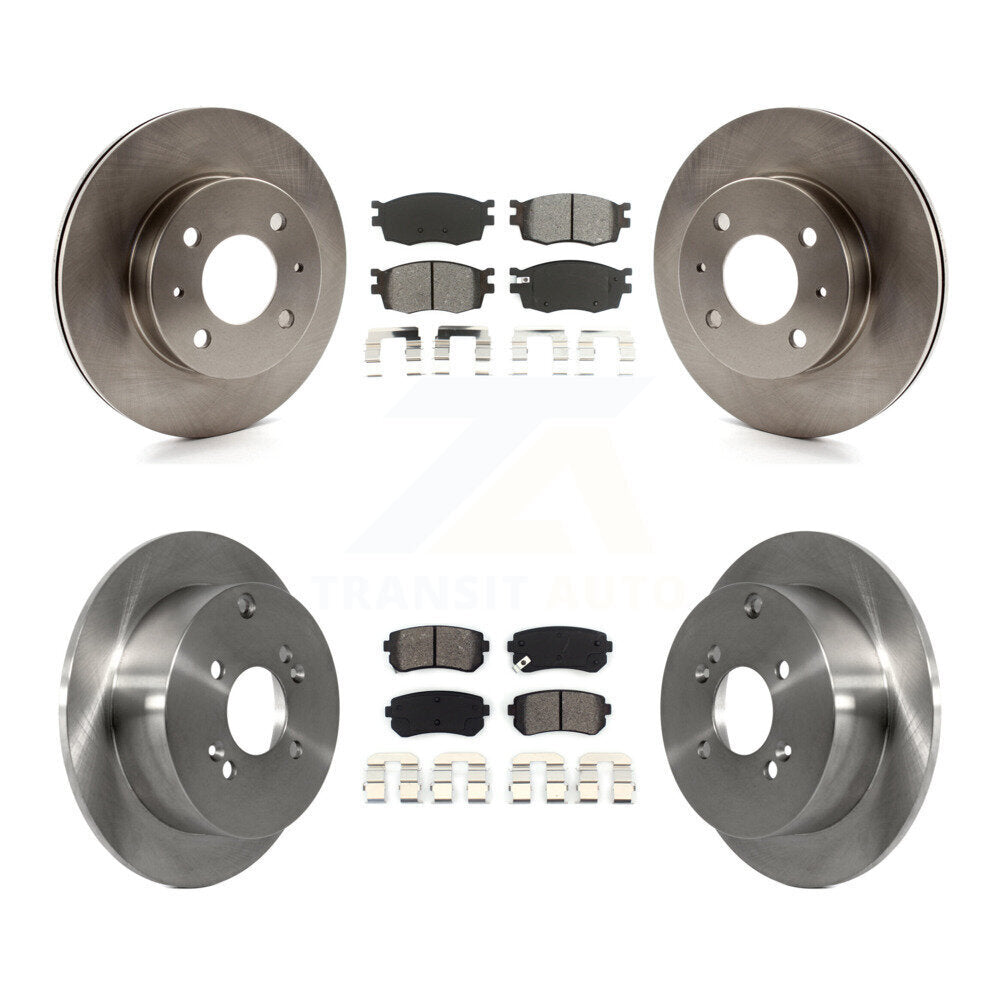 [Avant + Arrière] Kit de Disque et plaquette (semi-métallique) de frein pour 2006 Hyundai Accent Hatchback K8S-101216