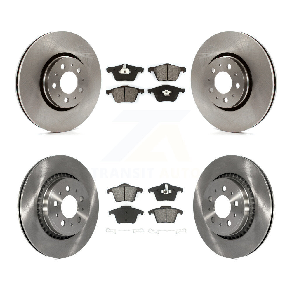 [Avant + Arrière] Kit de Disque et plaquette (semi-métallique) de frein pour 2003-2014 Volvo XC90 avec 316mm Diameter Rotor K8S-101231