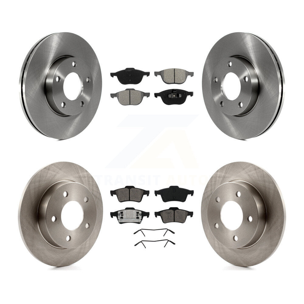 [Avant + Arrière] Kit de Disque et plaquette (semi-métallique) de frein pour 2004-2005 Mazda 3 2.0L K8S-101243