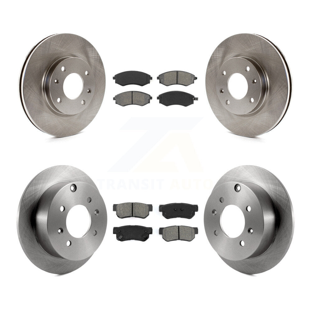 [Avant + Arrière] Kit de Disque et plaquette (semi-métallique) de frein pour Hyundai Sonata Kia Optima Magentis K8S-101253