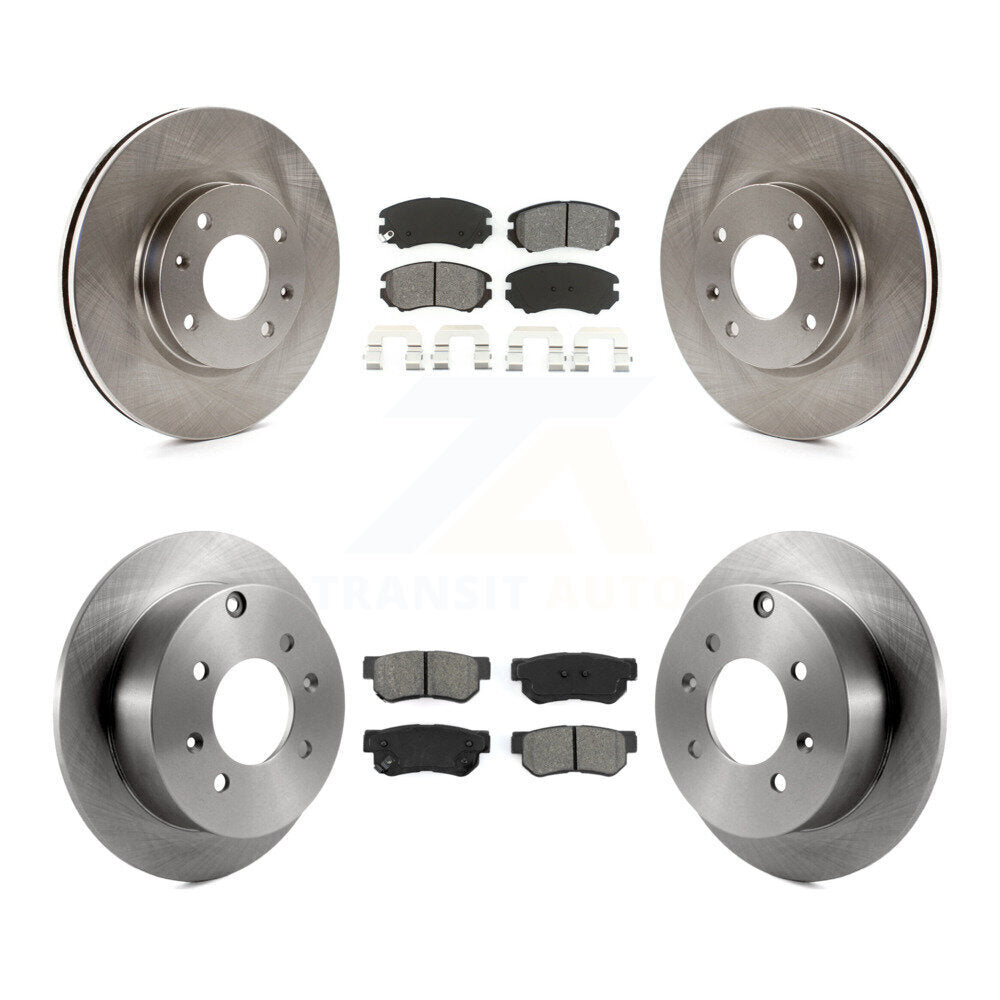 [Avant + Arrière] Kit de Disque et plaquette (semi-métallique) de frein pour Kia Optima Hyundai Sonata Magentis K8S-101254