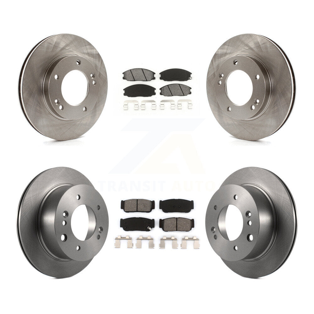 [Avant + Arrière] Kit de Disque et plaquette (semi-métallique) de frein pour 2003-2006 Kia Sorento K8S-101255