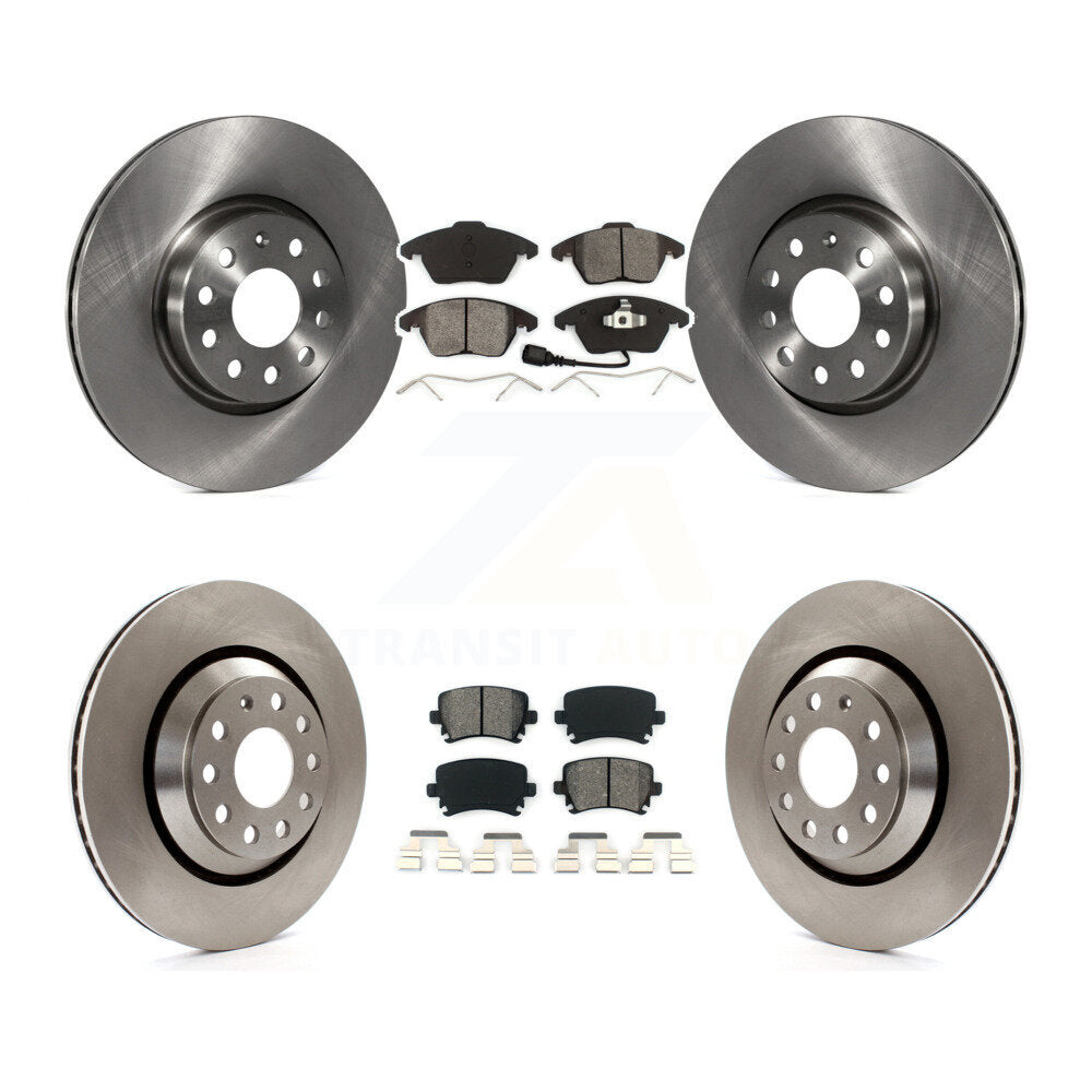 [Avant + Arrière] Kit de Disque et plaquette (semi-métallique) de frein pour 2009-2010 Volkswagen Passat CC avec 312mm Diameter Rotor K8S-101275