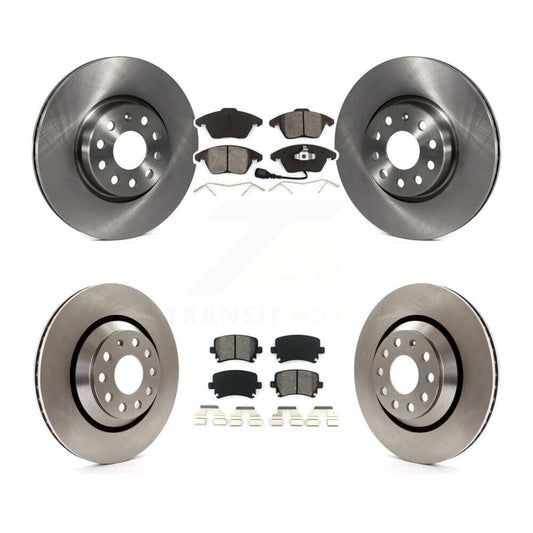 [Avant + Arrière] Kit de Disque et plaquette (semi-métallique) de frein pour 2009-2010 Volkswagen Passat CC avec 312mm Diameter Rotor K8S-101275