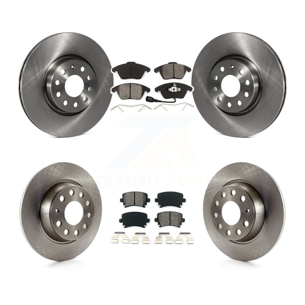 [Avant + Arrière] Kit de Disque et plaquette (semi-métallique) de frein pour Volkswagen Passat GTI Eos Audi A3 Quattro Golf K8S-101276