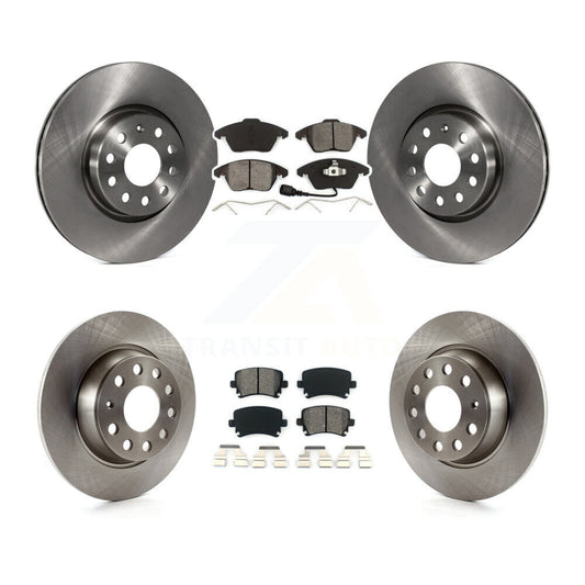 [Avant + Arrière] Kit de Disque et plaquette (semi-métallique) de frein pour Volkswagen Passat GTI Eos Audi A3 Quattro Golf K8S-101276