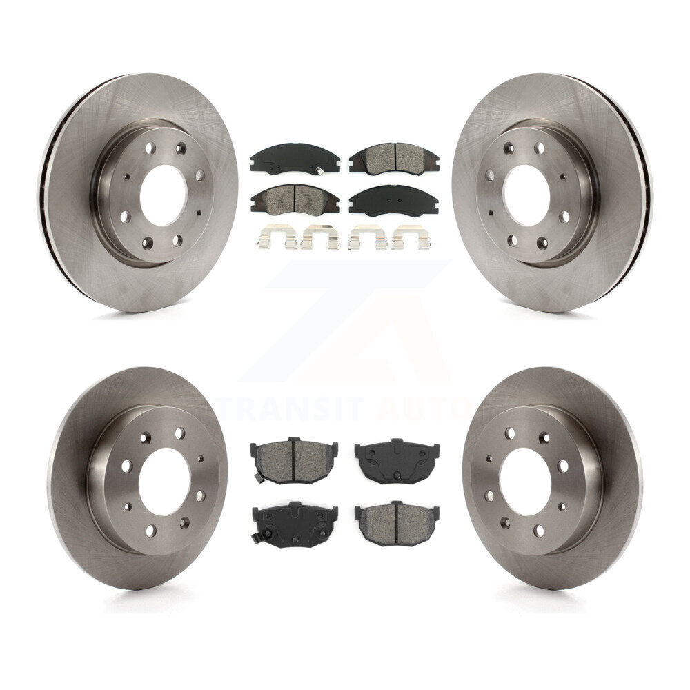 [Avant + Arrière] Kit de Disque et plaquette (semi-métallique) de frein pour Kia Spectra Spectra5 K8S-101283