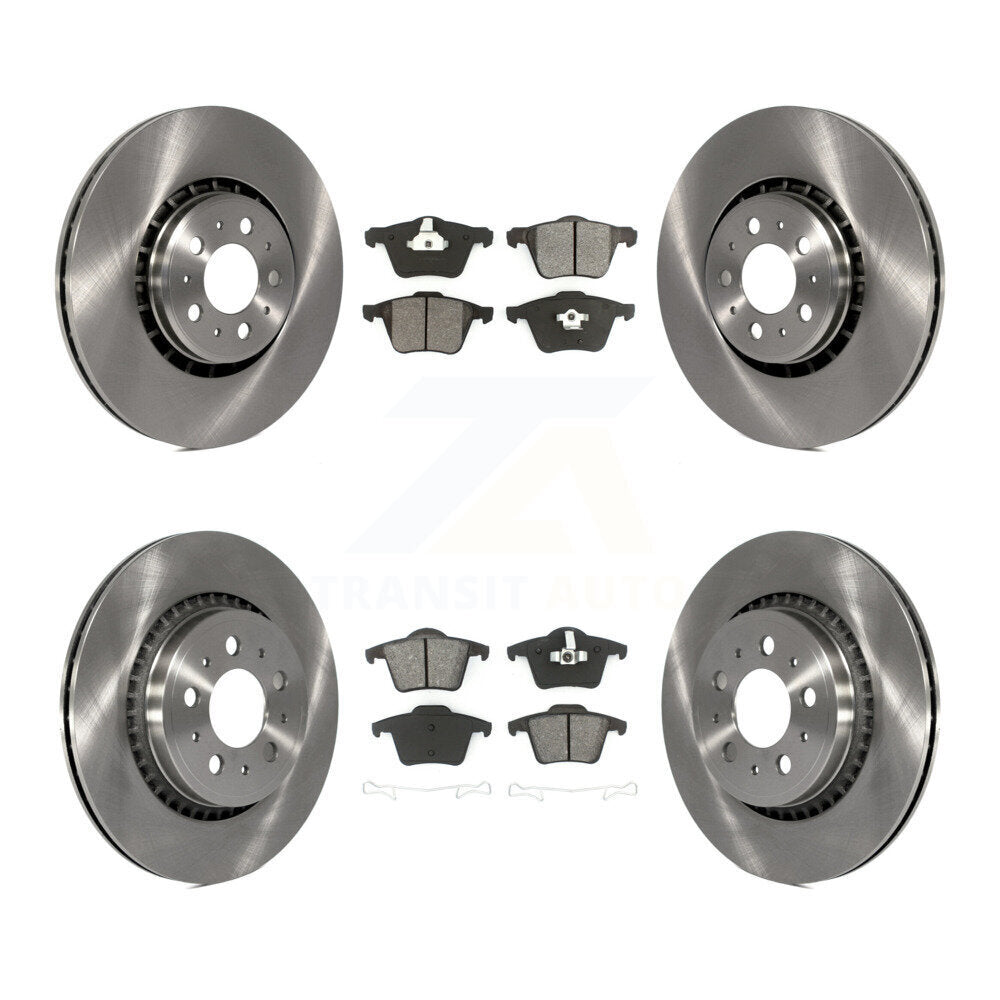 [Avant + Arrière] Kit de Disque et plaquette (semi-métallique) de frein pour 2003-2014 Volvo XC90 avec 336mm Diameter Rotor K8S-101288