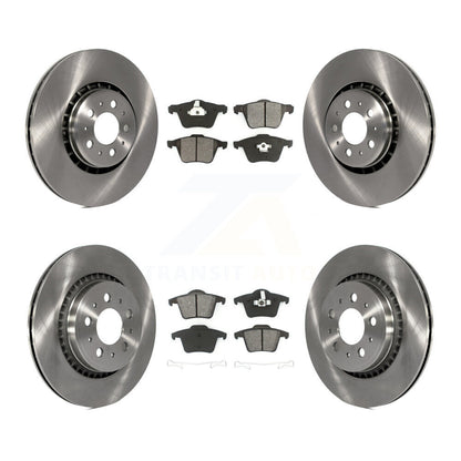 [Avant + Arrière] Kit de Disque et plaquette (semi-métallique) de frein pour 2003-2014 Volvo XC90 avec 336mm Diameter Rotor K8S-101288