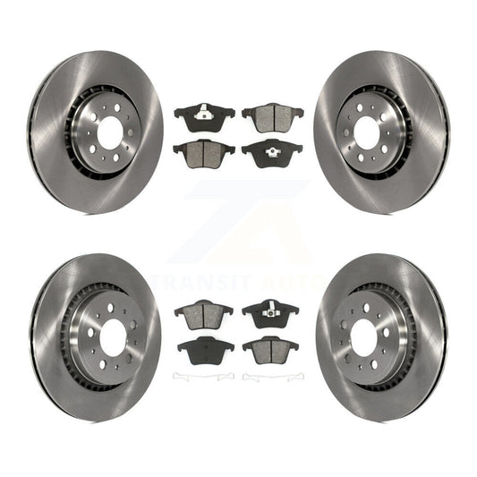 [Avant + Arrière] Kit de Disque et plaquette (semi-métallique) de frein pour 2003-2014 Volvo XC90 avec 336mm Diameter Rotor K8S-101288