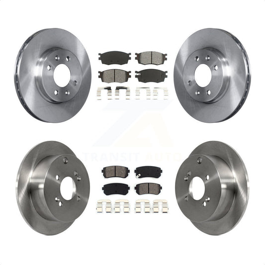[Avant + Arrière] Kit de Disque et plaquette (semi-métallique) de frein pour Hyundai Accent Kia Rio Rio5 K8S-101294 par Transit Auto