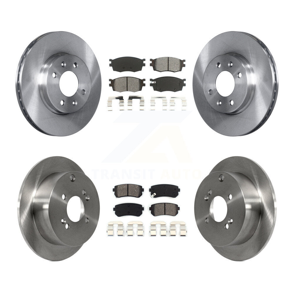 [Avant + Arrière] Kit de Disque et plaquette (semi-métallique) de frein pour Hyundai Accent Kia Rio Rio5 K8S-101294