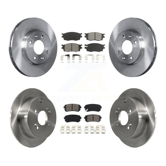 [Avant + Arrière] Kit de Disque et plaquette (semi-métallique) de frein pour Hyundai Accent Kia Rio Rio5 K8S-101294