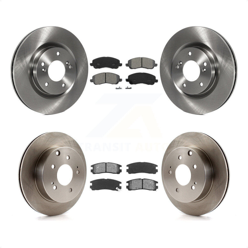 [Avant + Arrière] Kit de Disque et plaquette (semi-métallique) de frein pour 2007 Mitsubishi Galant Ralliart K8S-101297 par Transit Auto