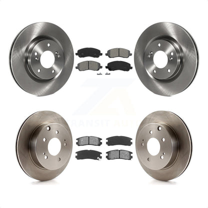 [Avant + Arrière] Kit de Disque et plaquette (semi-métallique) de frein pour 2007 Mitsubishi Galant Ralliart K8S-101297 par Transit Auto