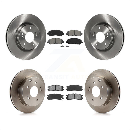 [Avant + Arrière] Kit de Disque et plaquette (semi-métallique) de frein pour 2007 Mitsubishi Galant Ralliart K8S-101297 par Transit Auto