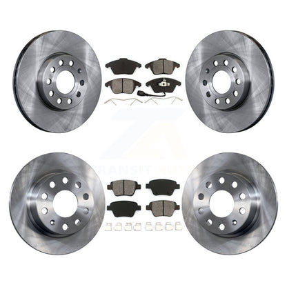 [Avant + Arrière] Kit de Disque et plaquette (semi-métallique) de frein pour 2013 Volkswagen Beetle 2.5L avec 253mm Diameter Rotor K8S-101300