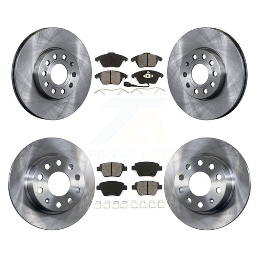 [Avant + Arrière] Kit de Disque et plaquette (semi-métallique) de frein pour 2013 Volkswagen Beetle 2.5L avec 253mm Diameter Rotor K8S-101300