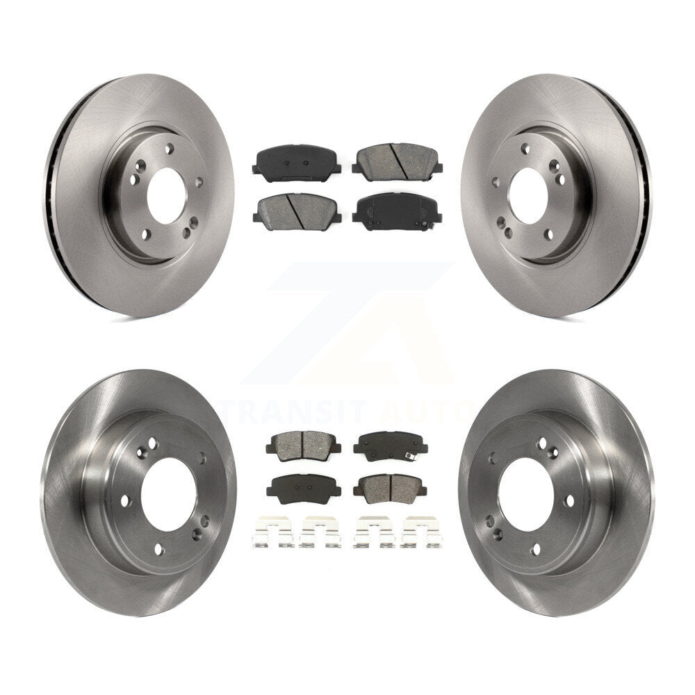 [Avant + Arrière] Kit de Disque et plaquette (semi-métallique) de frein pour Hyundai Veloster Kia Forte Koup K8S-101305