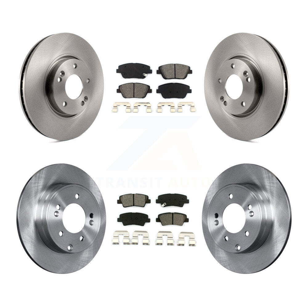 [Avant + Arrière] Kit de Disque et plaquette (semi-métallique) de frein pour Hyundai Sonata Kia Optima K8S-101306