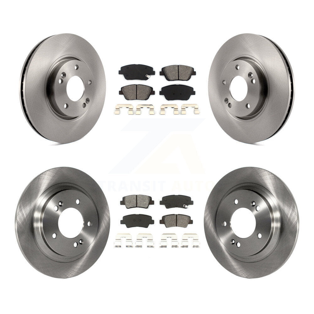 [Avant + Arrière] Kit de Disque et plaquette (semi-métallique) de frein pour Kia Optima avec Electric Parking K8S-101307