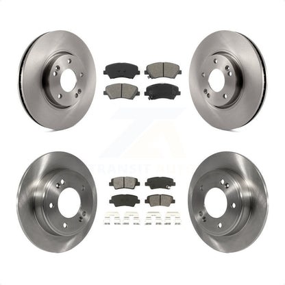 [Avant + Arrière] Kit de Disque et plaquette (semi-métallique) de frein pour 2015 Hyundai Veloster Tech RE FLEX SE K8S-101309 par Transit Auto