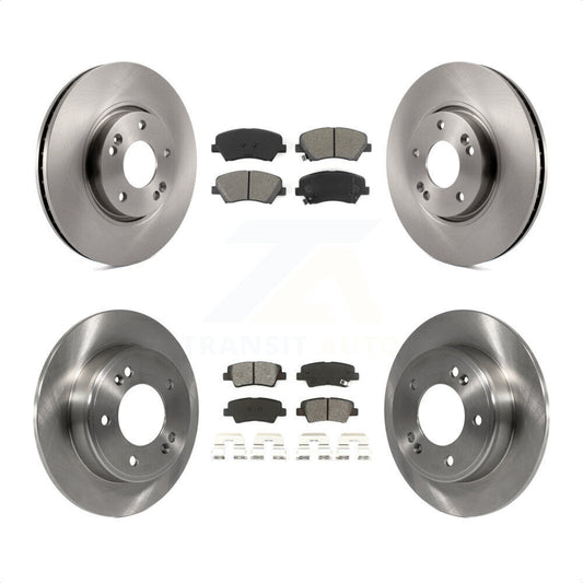 [Avant + Arrière] Kit de Disque et plaquette (semi-métallique) de frein pour 2015 Hyundai Veloster Tech RE FLEX SE K8S-101309 par Transit Auto