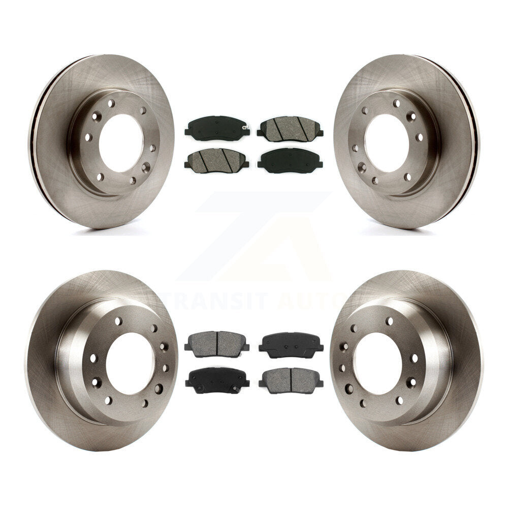 [Avant + Arrière] Kit de Disque et plaquette (semi-métallique) de frein pour Kia Sedona Hyundai Entourage K8S-101312
