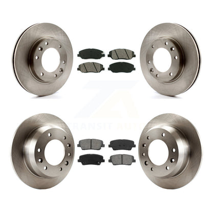 [Avant + Arrière] Kit de Disque et plaquette (semi-métallique) de frein pour Kia Sedona Hyundai Entourage K8S-101312