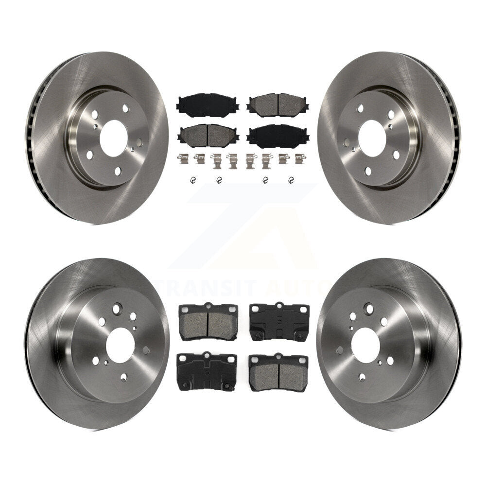 [Avant + Arrière] Kit de Disque et plaquette (semi-métallique) de frein pour 2010-2013 Lexus IS250 C Vehicles Built Canadian Market K8S-101333