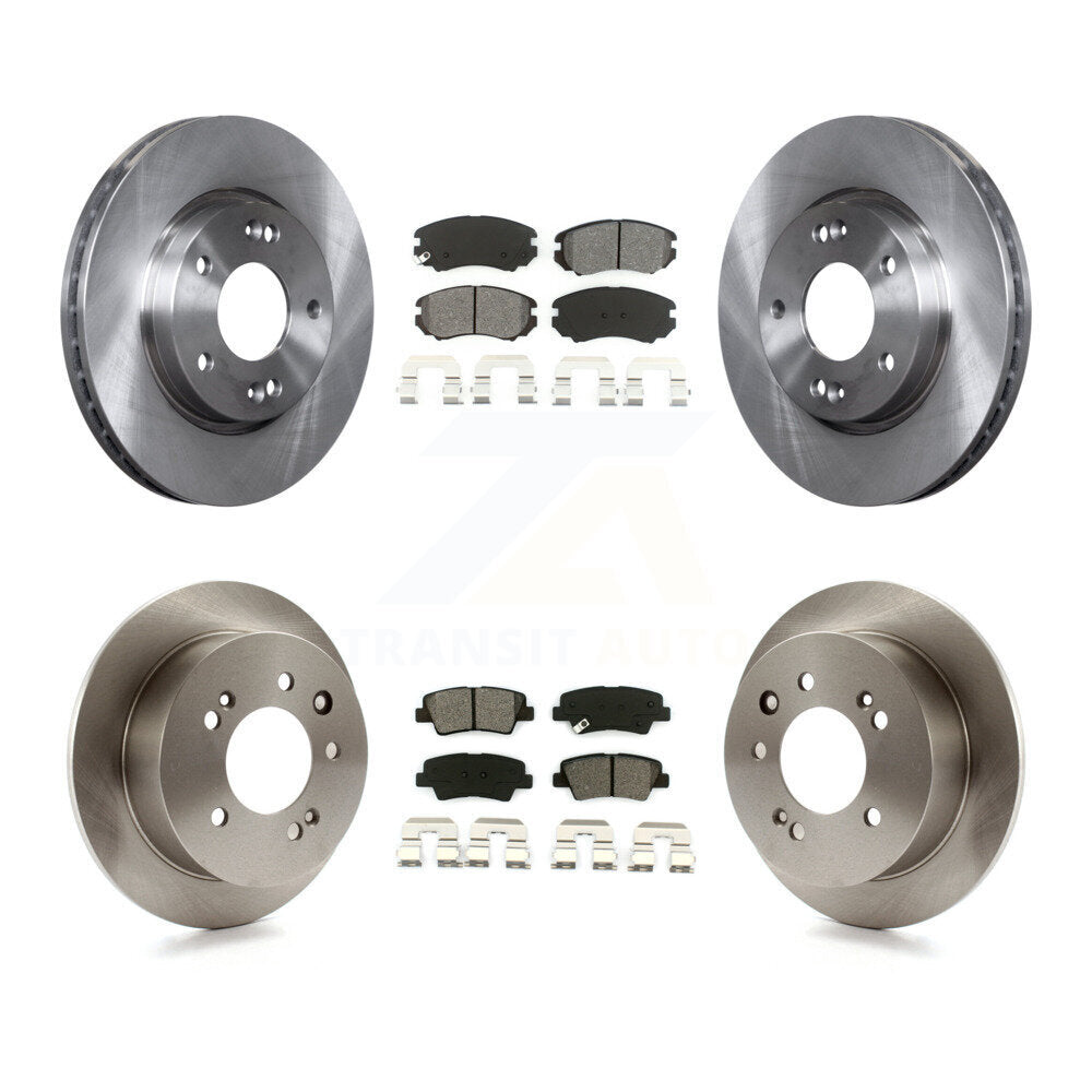 [Avant + Arrière] Kit de Disque et plaquette (semi-métallique) de frein pour 2010 Hyundai Elantra Sedan From 03 23 10 K8S-101336