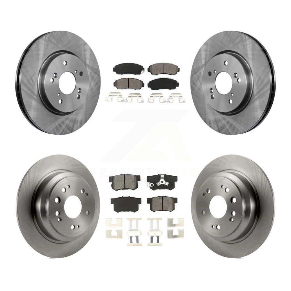 [Avant + Arrière] Kit de Disque et plaquette (semi-métallique) de frein pour Honda Accord Crosstour K8S-101343