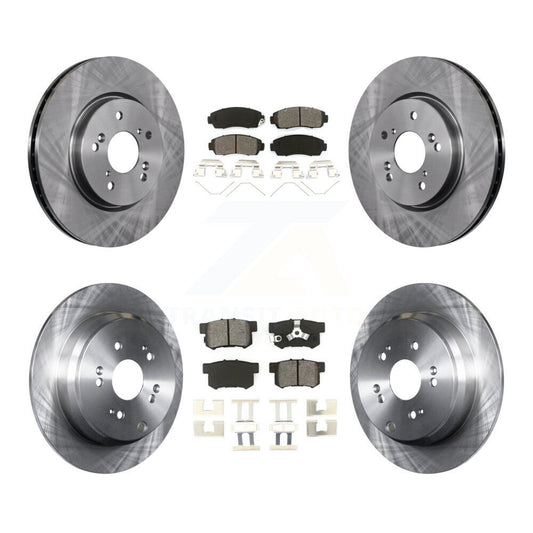 [Avant + Arrière] Kit de Disque et plaquette (semi-métallique) de frein pour 2012-2016 Honda CR-V AWD K8S-101344