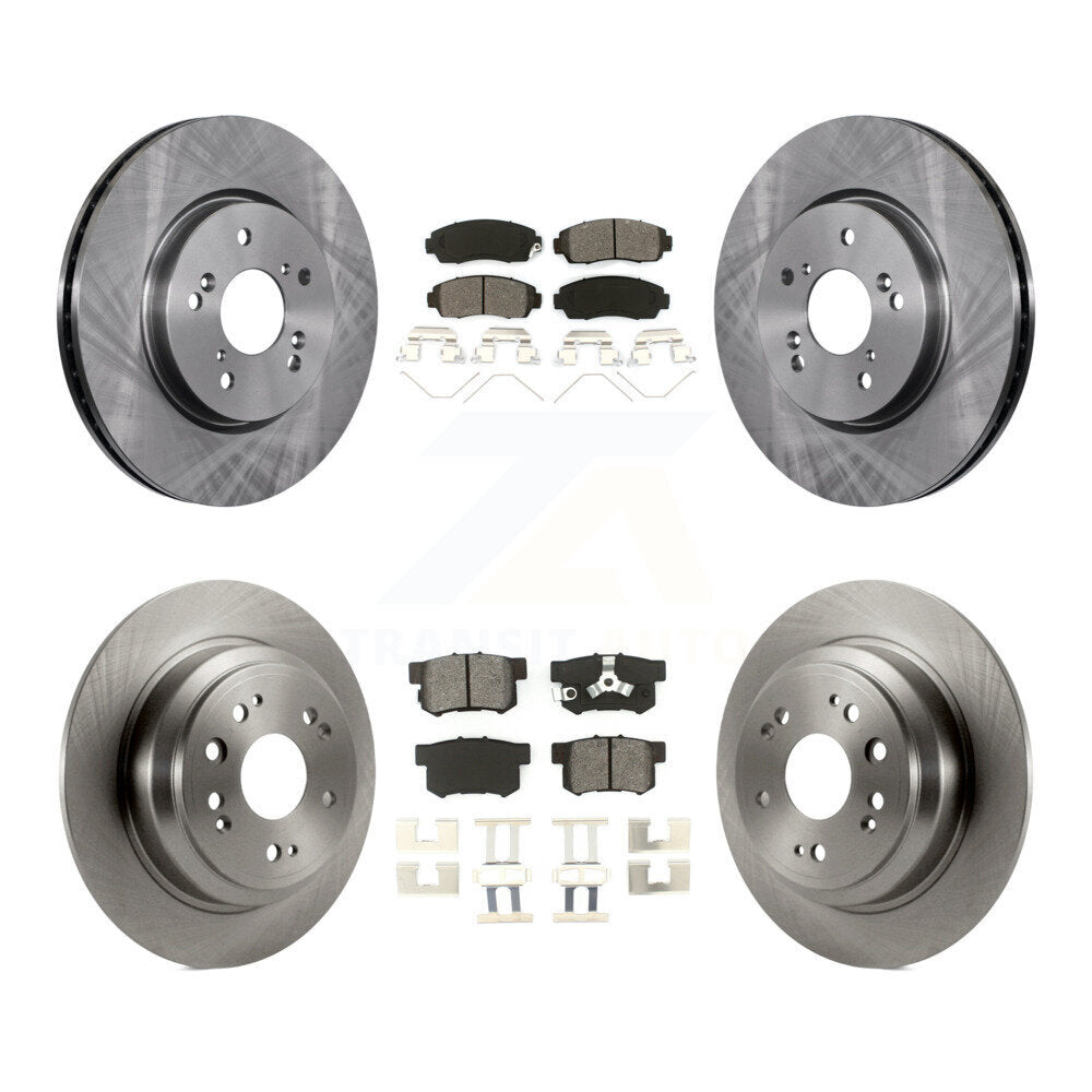 [Avant + Arrière] Kit de Disque et plaquette (semi-métallique) de frein pour Honda Crosstour Accord K8S-101345