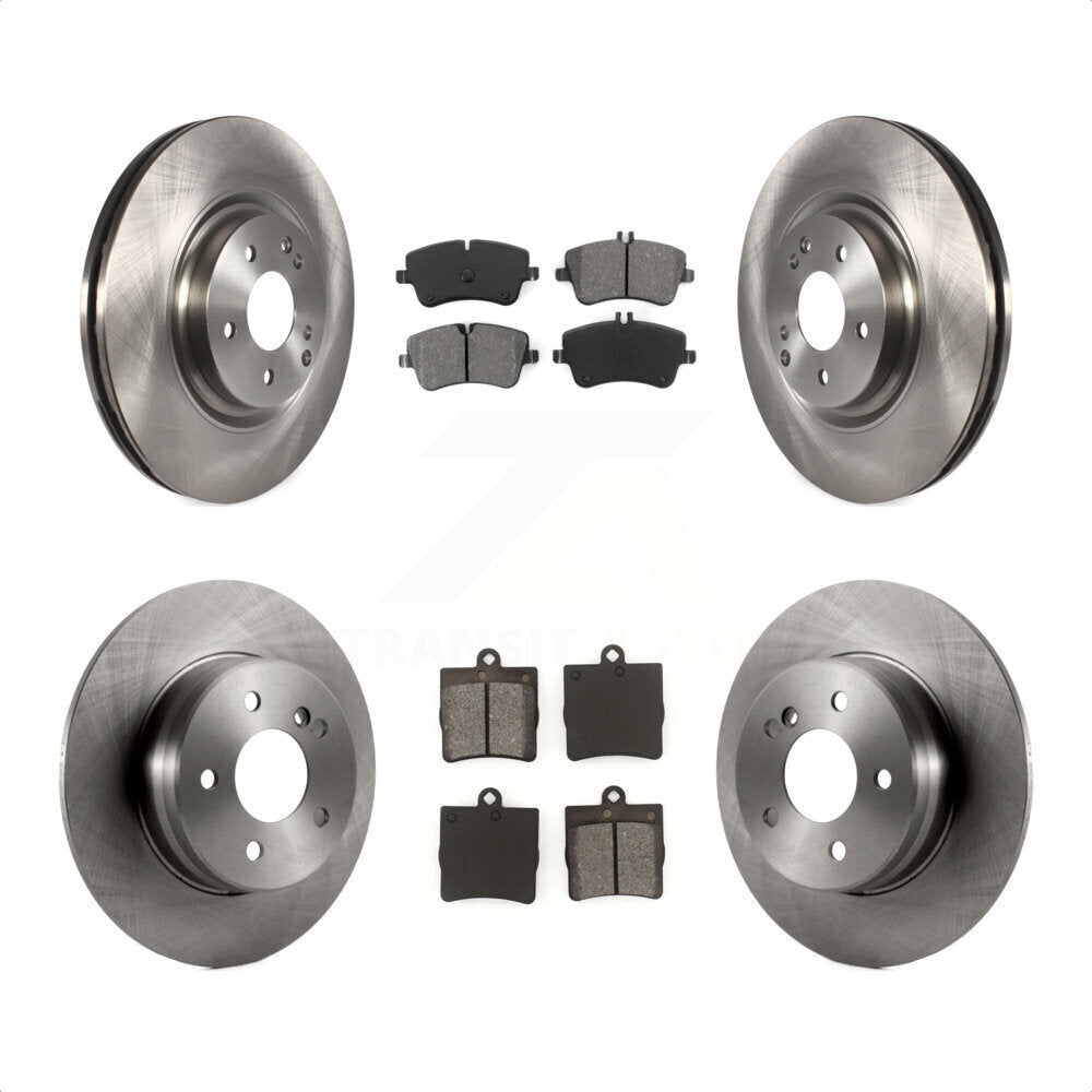 [Avant + Arrière] Kit de Disque et plaquette (semi-métallique) de frein pour 2007-2008 Mercedes-Benz SLK280 avec Sport Package K8S-101349 par Transit Auto