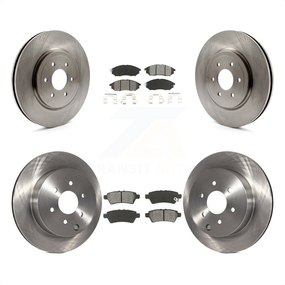 [Avant + Arrière] Kit de Disque et plaquette (semi-métallique) de frein pour 2008-2012 Nissan Pathfinder 5.6L K8S-101383 par Transit Auto