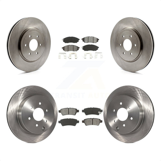 [Avant + Arrière] Kit de Disque et plaquette (semi-métallique) de frein pour 2008-2012 Nissan Pathfinder 5.6L K8S-101383 par Transit Auto
