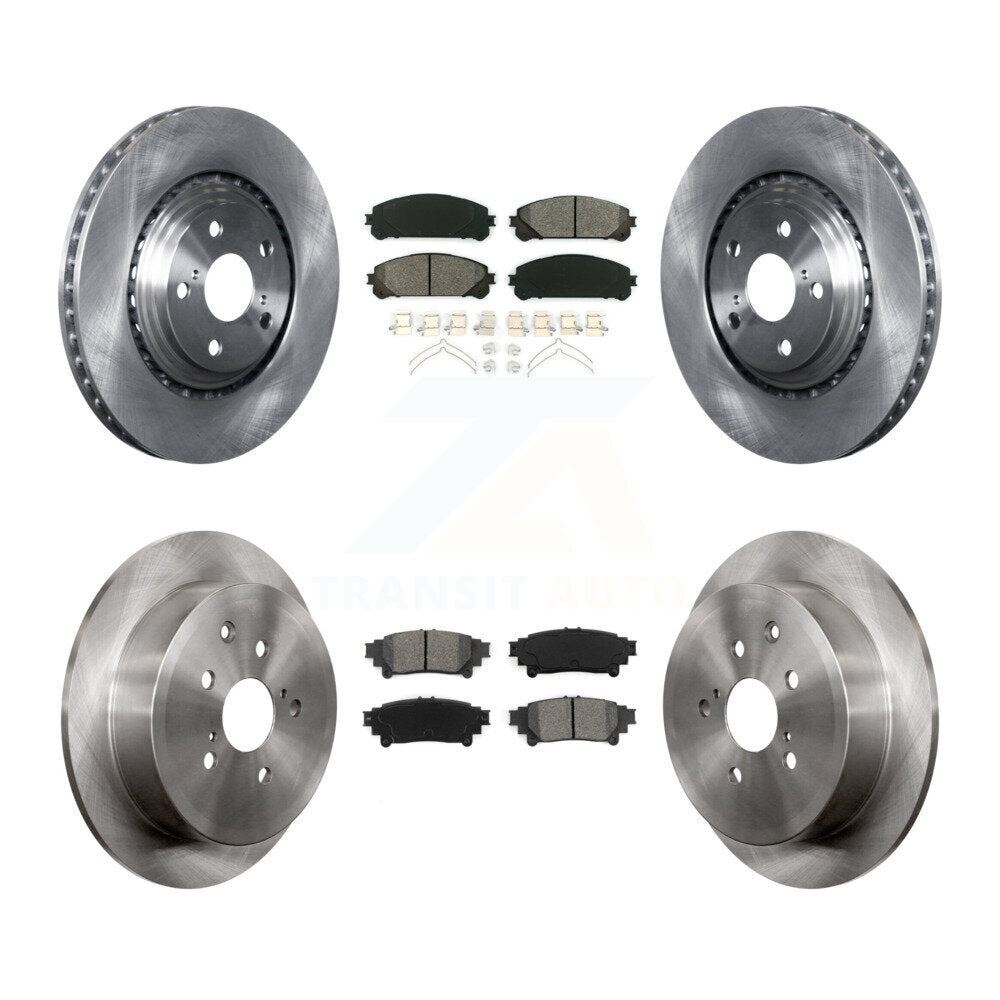 [Avant + Arrière] Kit de Disque et plaquette (semi-métallique) de frein pour Toyota Highlander Sienna Lexus RX350 RX450h K8S-101391