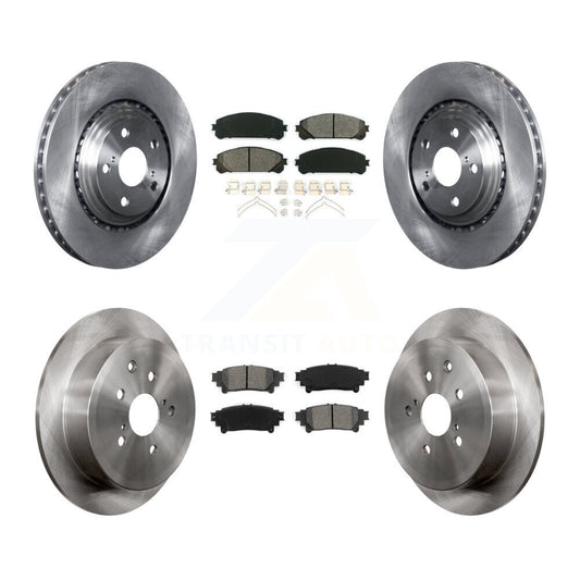 [Avant + Arrière] Kit de Disque et plaquette (semi-métallique) de frein pour Toyota Highlander Sienna Lexus RX350 RX450h K8S-101391