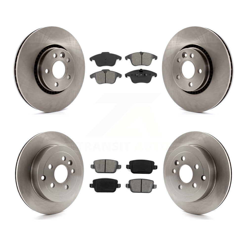 [Avant + Arrière] Kit de Disque et plaquette (semi-métallique) de frein pour 2008-2011 Land Rover LR2 K8S-101397