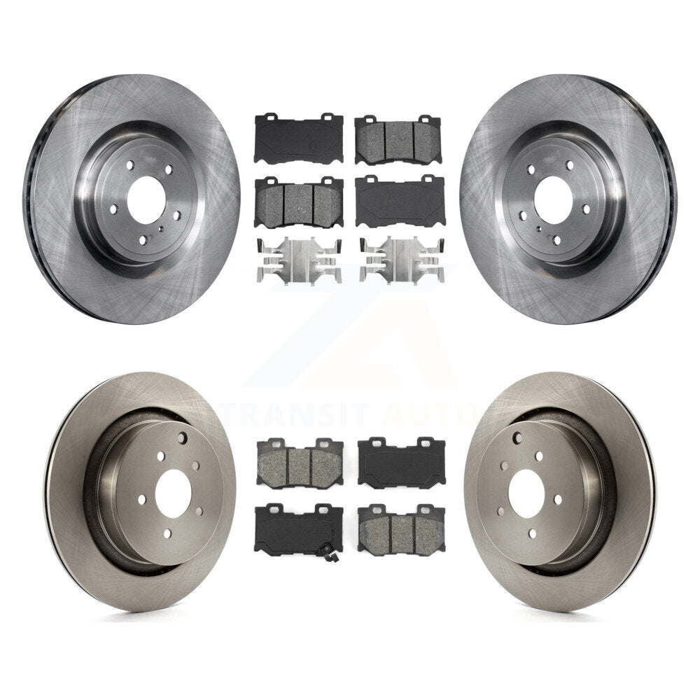 [Avant + Arrière] Kit de Disque et plaquette (semi-métallique) de frein pour INFINITI Q50 M37 Q60 Q70 Q70L QX70 M56 FX50 K8S-101407