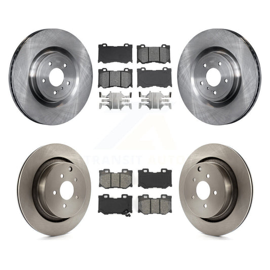 [Avant + Arrière] Kit de Disque et plaquette (semi-métallique) de frein pour INFINITI Q50 M37 Q60 Q70 Q70L QX70 M56 FX50 K8S-101407