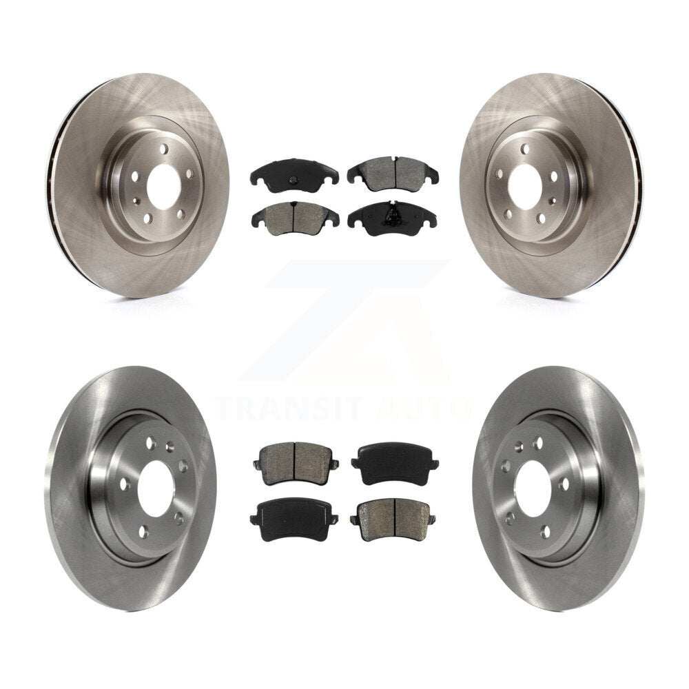 [Avant + Arrière] Kit de Disque et plaquette (semi-métallique) de frein pour 2009-2010 Audi Q5 avec 345mm Diameter Rotor K8S-101414