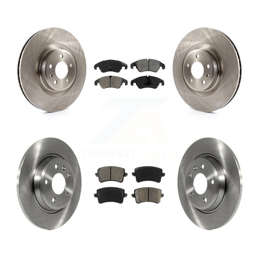 [Avant + Arrière] Kit de Disque et plaquette (semi-métallique) de frein pour 2009-2010 Audi Q5 avec 345mm Diameter Rotor K8S-101414