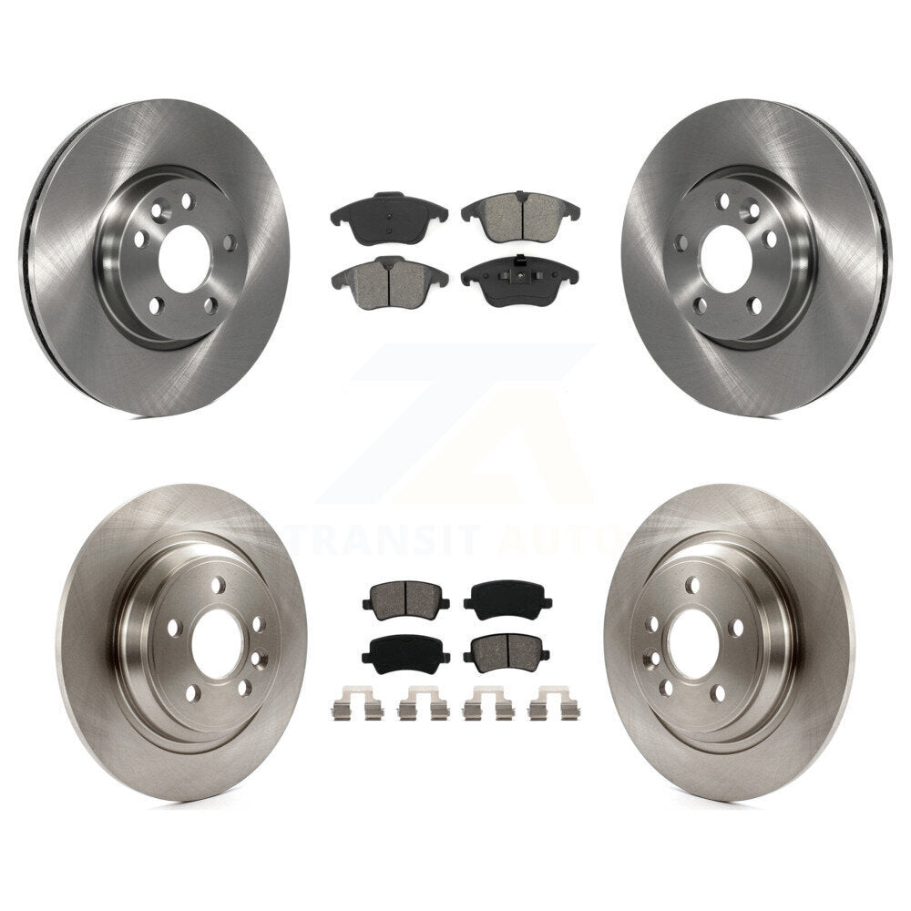 [Avant + Arrière] Kit de Disque et plaquette (semi-métallique) de frein pour 2013-2014 Volvo S60 avec 300mm Diameter Rotor K8S-101425