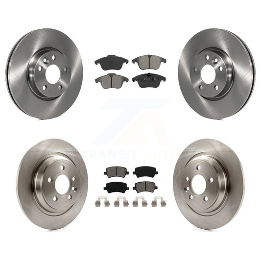 [Avant + Arrière] Kit de Disque et plaquette (semi-métallique) de frein pour 2013-2014 Volvo S60 avec 300mm Diameter Rotor K8S-101425