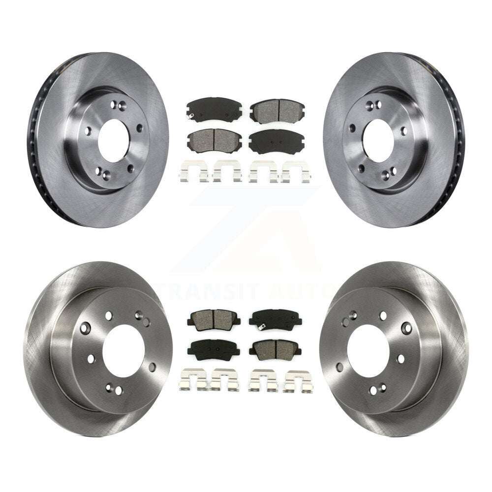 [Avant + Arrière] Kit de Disque et plaquette (semi-métallique) de frein pour 2010-2011 Kia Soul 2.0L K8S-101437