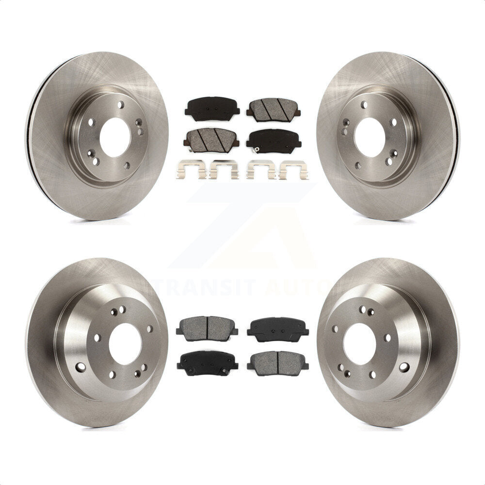 [Avant + Arrière] Kit de Disque et plaquette (semi-métallique) de frein pour Kia Sorento Hyundai Santa Fe K8S-101441 par Transit Auto
