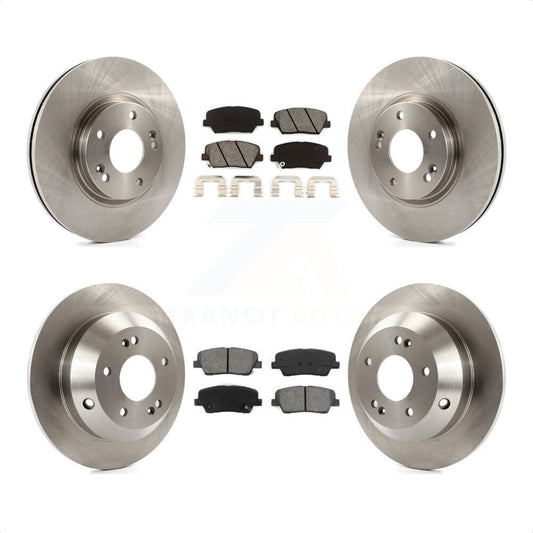 [Avant + Arrière] Kit de Disque et plaquette (semi-métallique) de frein pour Kia Sorento Hyundai Santa Fe K8S-101441 par Transit Auto