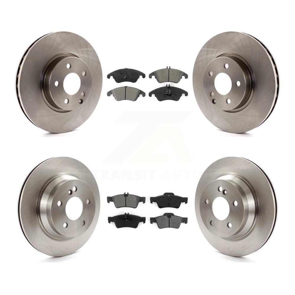 [Avant + Arrière] Kit de Disque et plaquette (semi-métallique) de frein pour Mercedes-Benz E350 E400 avec 322mm Diameter Rotor K8S-101447